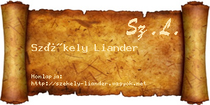 Székely Liander névjegykártya